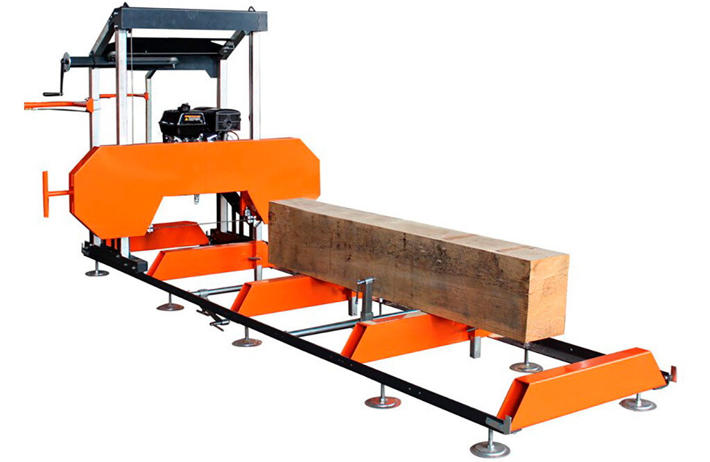 Eminent Blockbandsäge Benzin 9PS, 4m Rollbahn