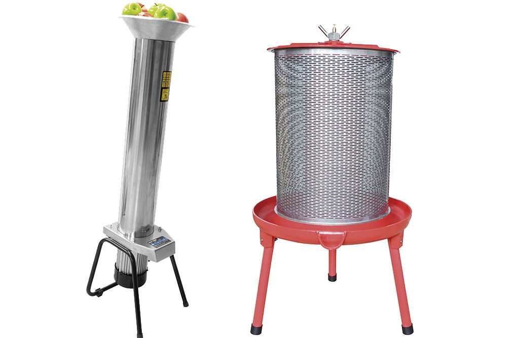 Hausmosterei-Set, hydraulische Obstpresse 40L, Güde Obstmühle GOH1500