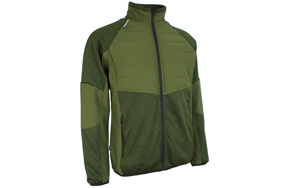 Lyngsøe Strickjacke mit Softshell grün