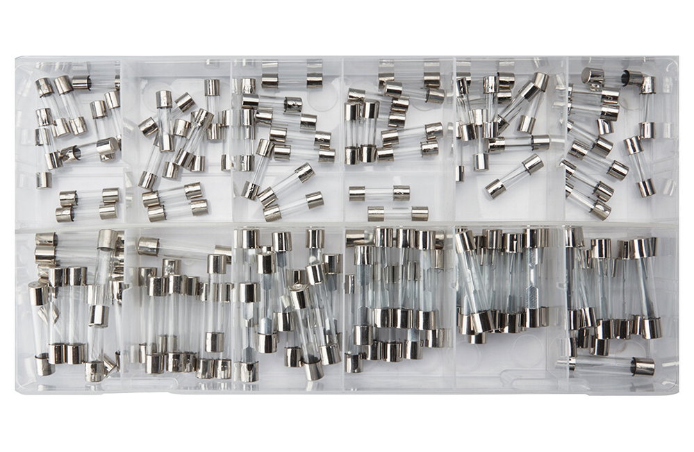 120x Glasssicherungen, 0,25 - 20 Ampere