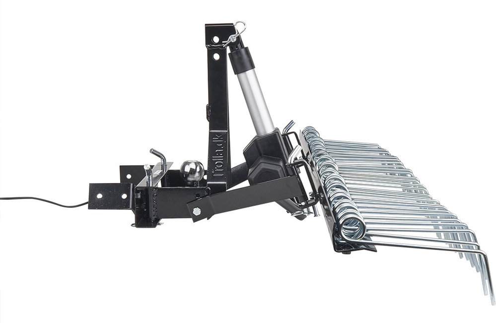 Trolla System Hofrechen 120 cm mit 12V-Elektrohub für Rasentraktor & Quad