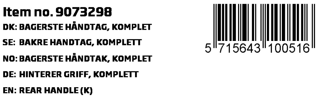 Hinterer Griff, komplett