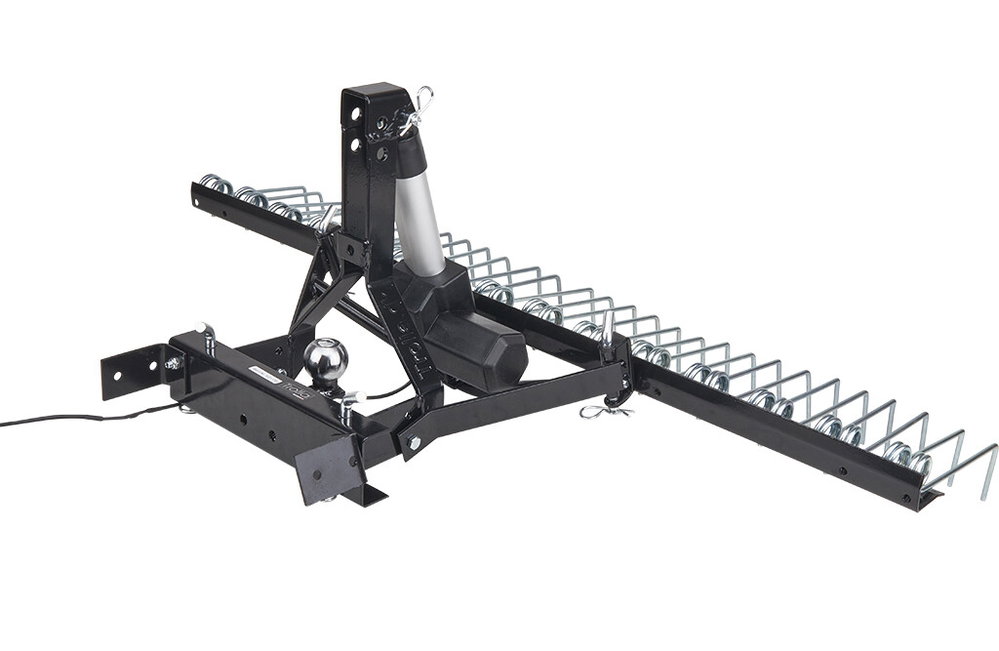Trolla System Hofrechen 120 cm mit 12V-Elektrohub für Rasentraktor & Quad