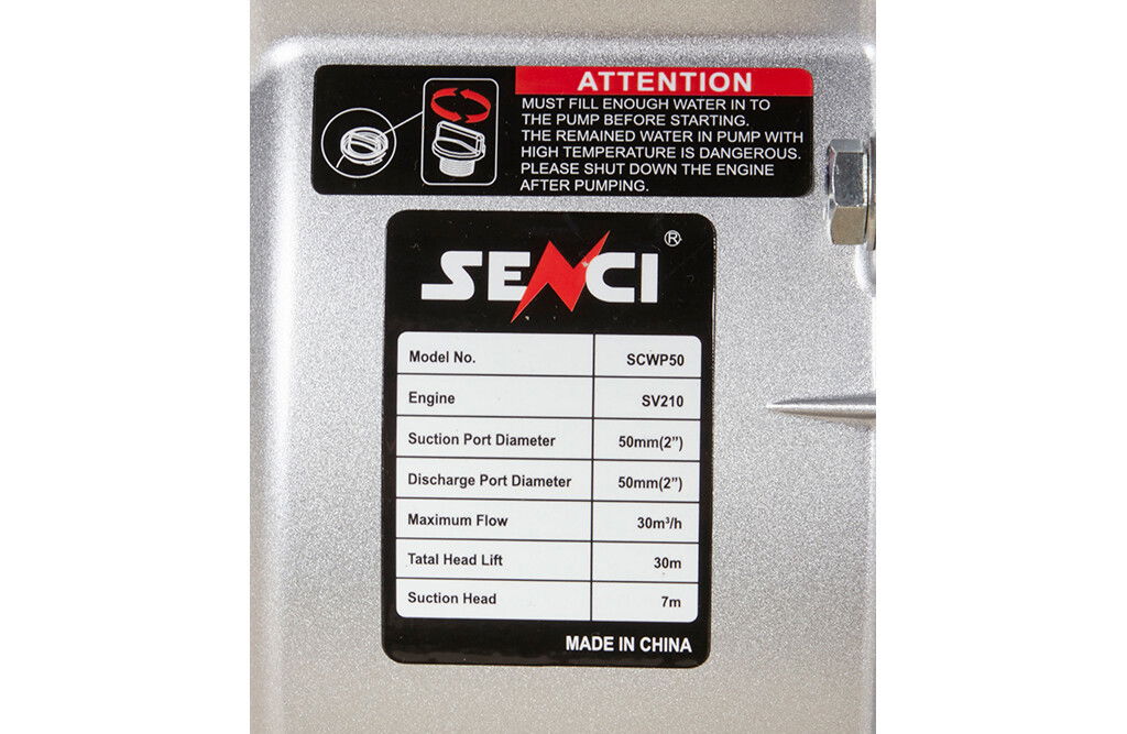 Wasserpumpe mit Benzinmotor 2", SCWP50, 30m³/h