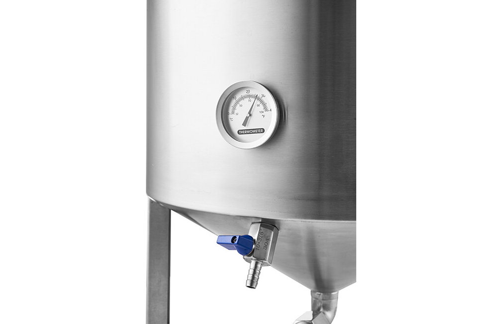 Gärbehälter Edelstahl 100 Liter, mobiler Gärtank