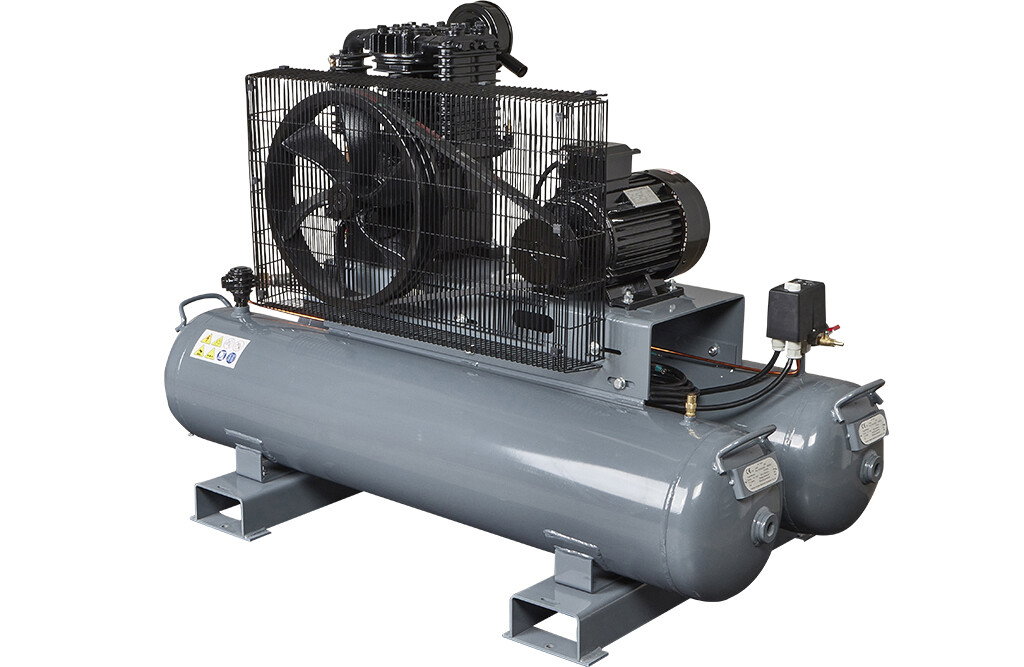 Industriekompressor 5 PS Doppeltank 10 bar 180 liter