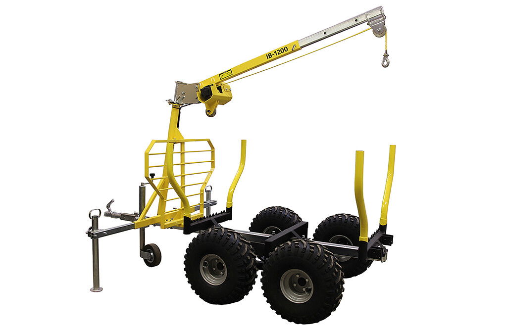 Rückewagen für Quad ATV mit Kran und Lademulde, 1.200 kg