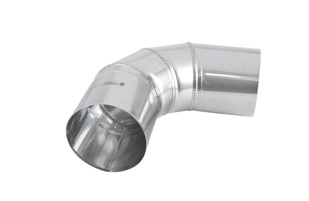 Schornsteinrohr, Ø 150 mm. Mit 90°-Biegung