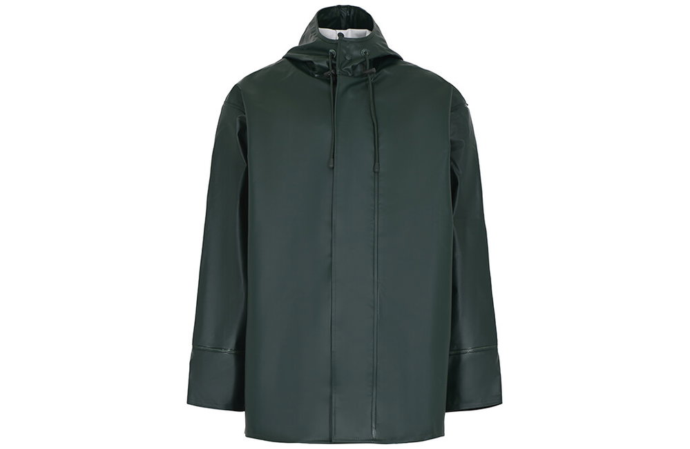 Regenjacke, PVC, olivgrün