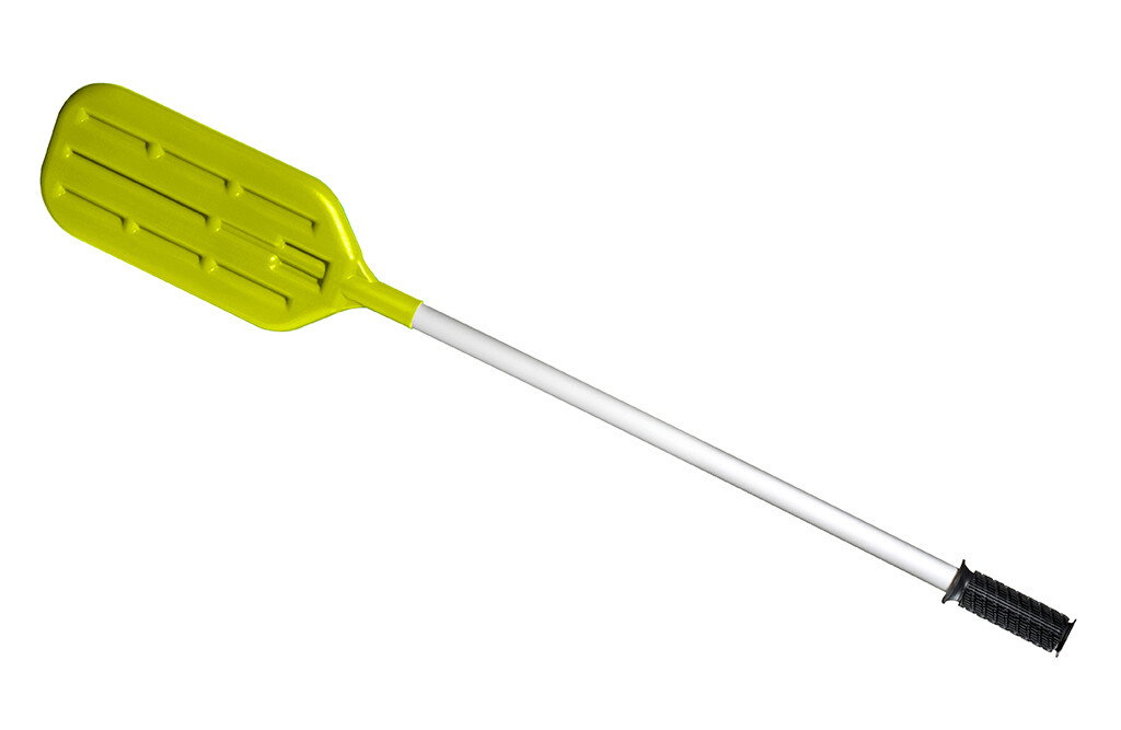 Treibpaddel mit Rassel gelb, 107cm Stiel