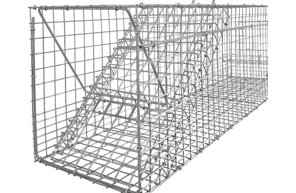 Lebendfalle Marder aus verzinktem Draht, 92x20x26cm
