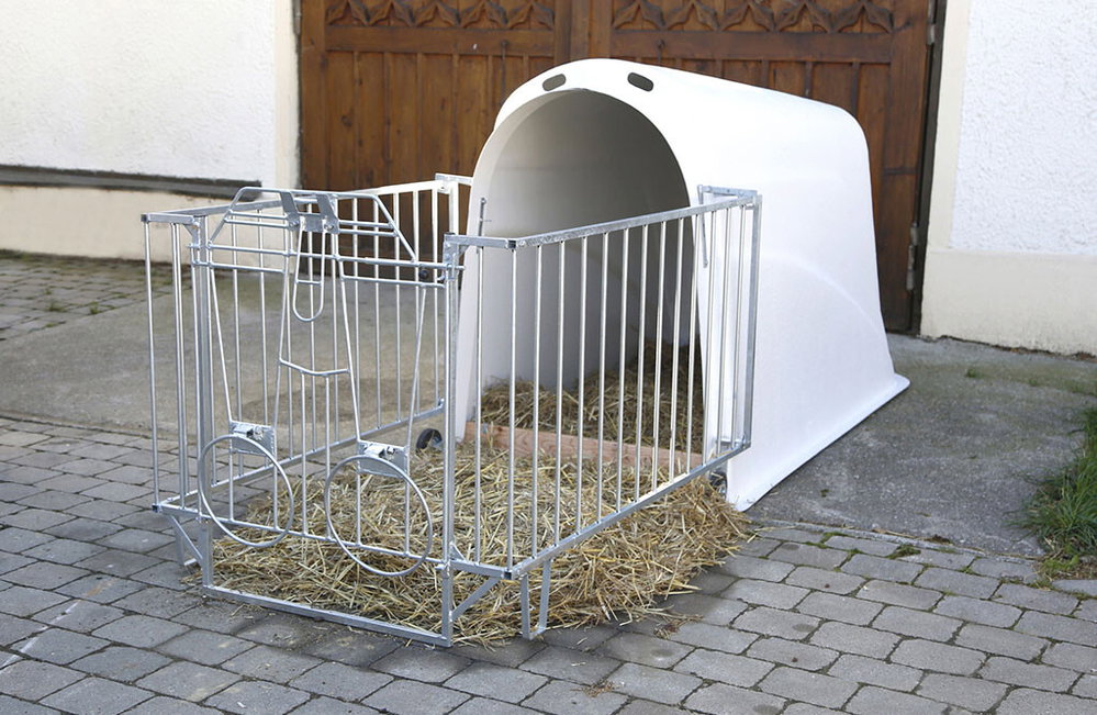 Kälberiglu CalfHouse Master Plus mit leichter Umzäunung