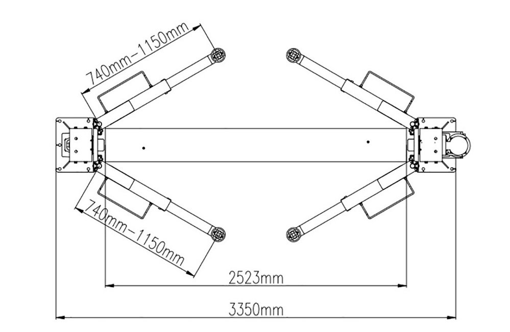 Zwei Säulen Hebebühne, 3.000 kg