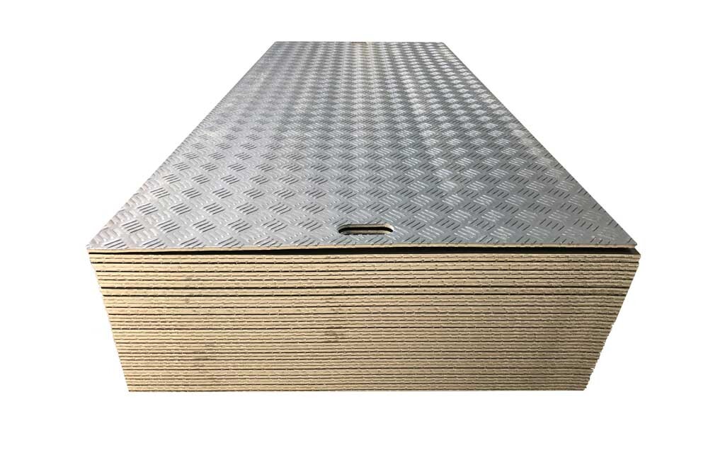 4x Überfahrplatten 10T belastbar, Kunststoff Fahrplatten 240x110x1cm