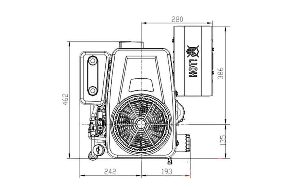 Benzinmotor LC1P96F 20PS 608cm³ | Loncin