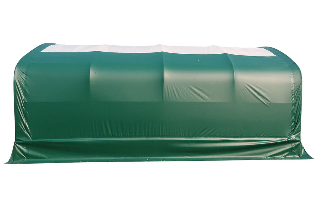 Weidezelt 8x8x4m, Weideunterstand mit PVC-Plane, geschlossene Front