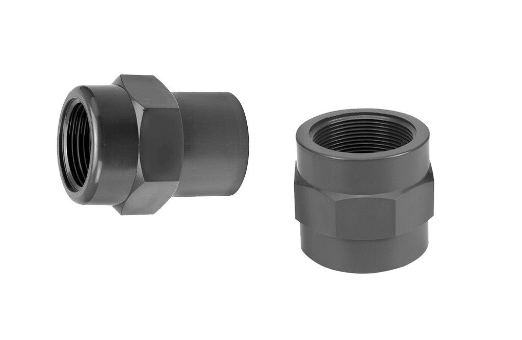 PVC-Verbindungen, Klebemuffe/Gewinde