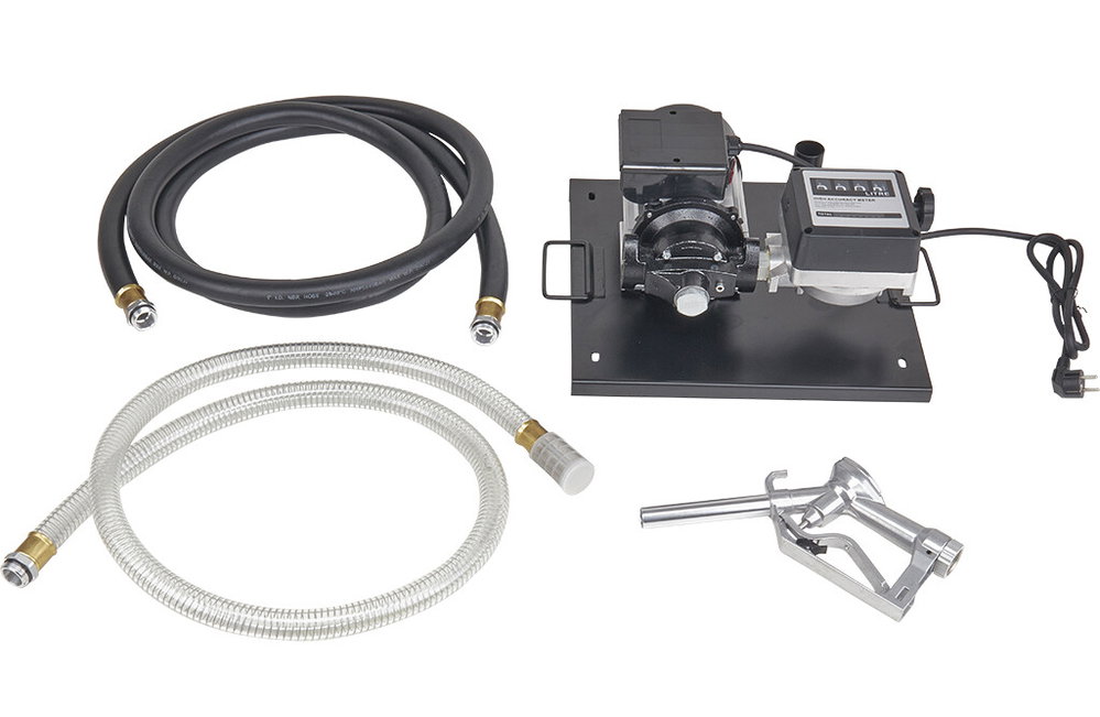 Dieselpumpe 80 l/min Wandmontage mit Zapfpistole und Schlauch