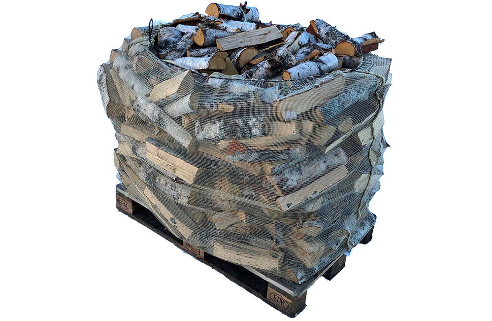 10x Netzsack für Brennholz, Raschelsäcke für Europalette 1000L