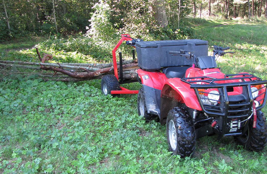 Baumstamm-Transportanhänger, für Rasentraktor & Quad, 500kg