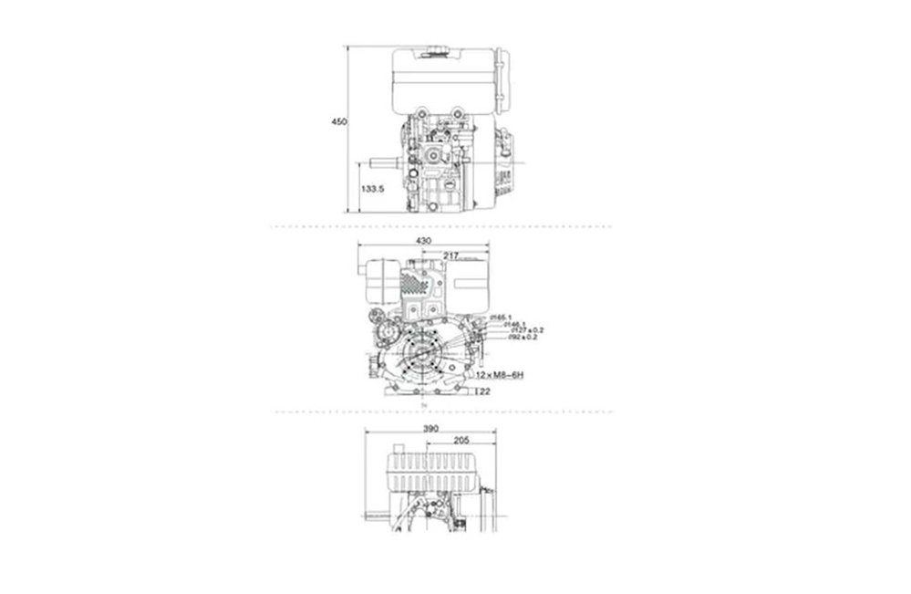 Dieselmotor LC178FDA 7PS 349cm³ | Loncin