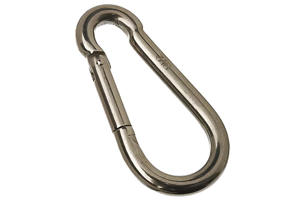 Karabinerhaken aus Edelstahl AISI 316, 6 x 60 mm