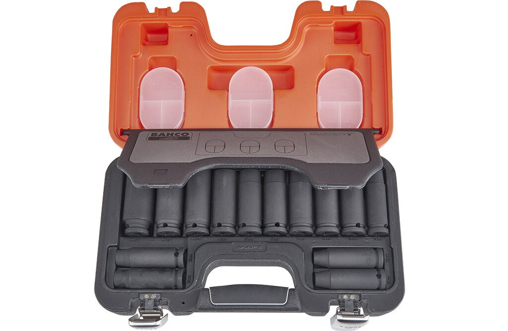 BAHCO DD/S14 Kraftsteckschlüssel-Satz 14-teilig 1/2" lang