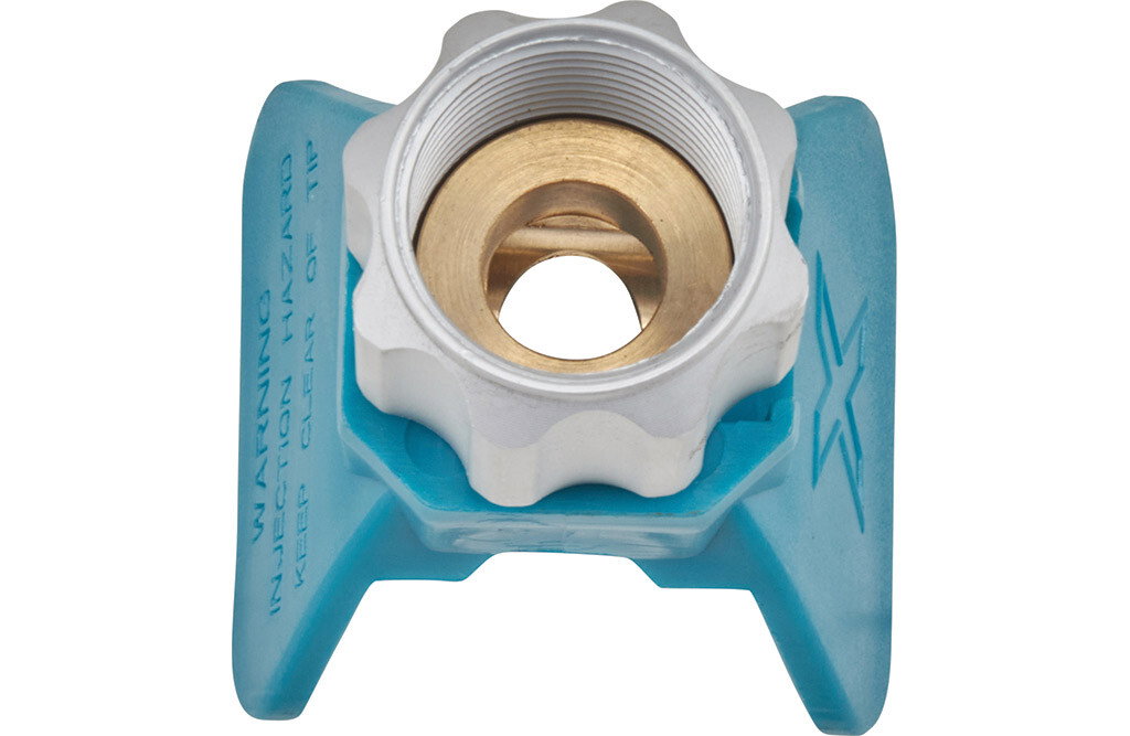 Düsenhalter, blau, Aluminium