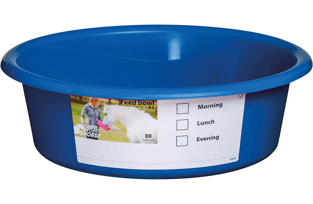 Futterschale für Pferde 6 Liter, blau
