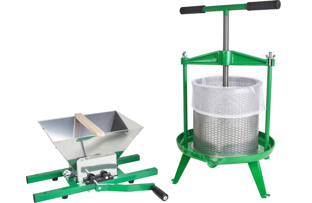 Mosteri-SET: 14 Liter Obstpresse + 7 Liter Obstmühle
