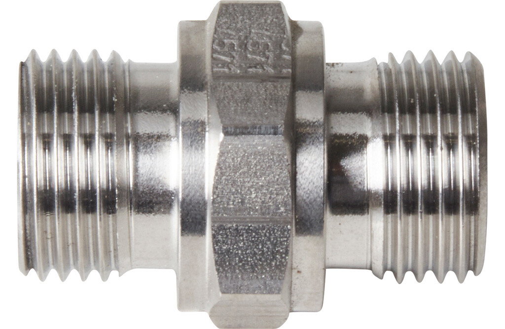 Brustnippel, Hochdruck. 3/8". Rostfrei