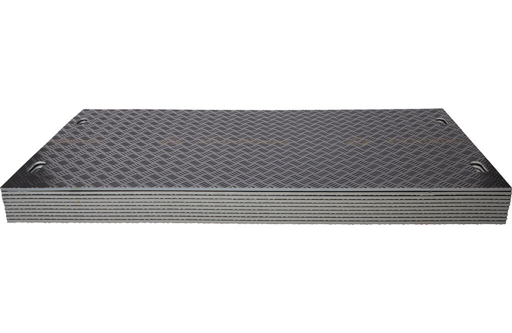 10x Überfahrplatten 30T belastbar, Fahrplatten Kunststoff 200x100x1,5cm