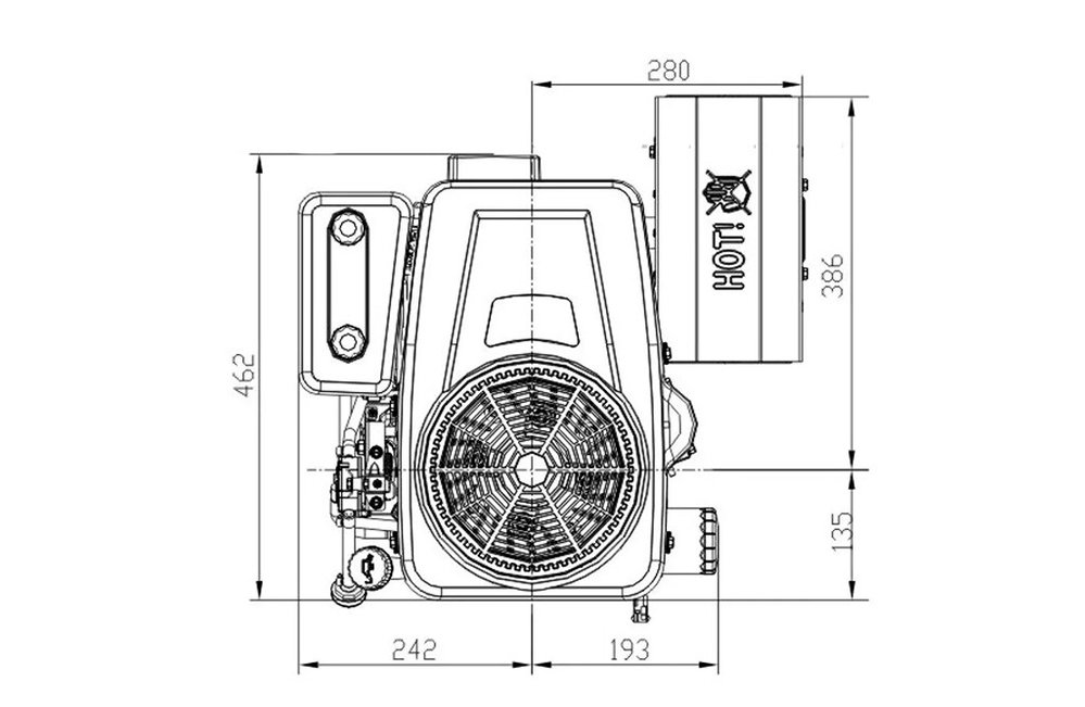 Benzinmotor LC1P91F 16PS 546cm³ | Loncin