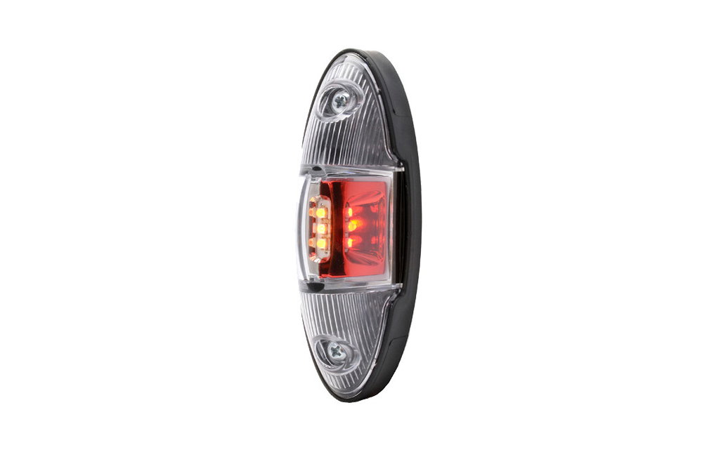 LED-Markierungsleuchte oval, 9xLED, 12V/24V, inkl. 36cm Kabel