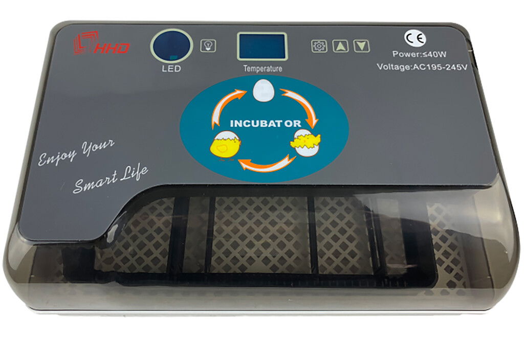 Inkubator für 12 Eier, mit Eierbeleuchtung