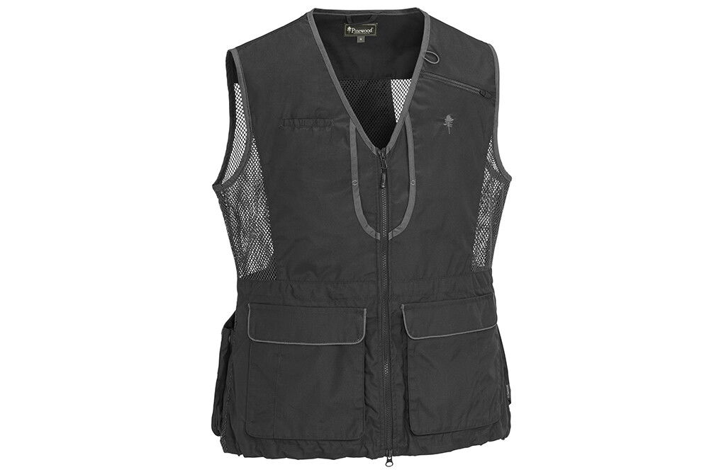 Pinewood Hundesportweste, Damen, schwarz und dunkelgrau, Dog Sports 2.0 - L