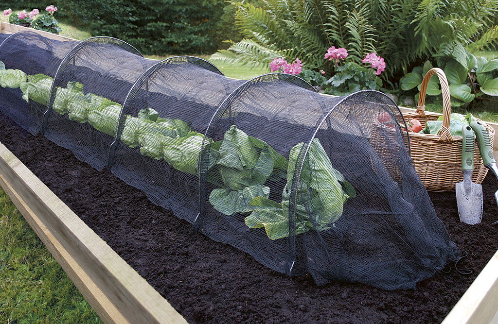 Wachstumstunnel, schwarzes Netz - 40x50x310 cm