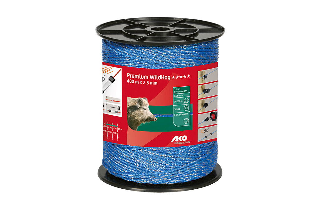 Weidezaunlitze, 400 m. Ø 2,5 mm