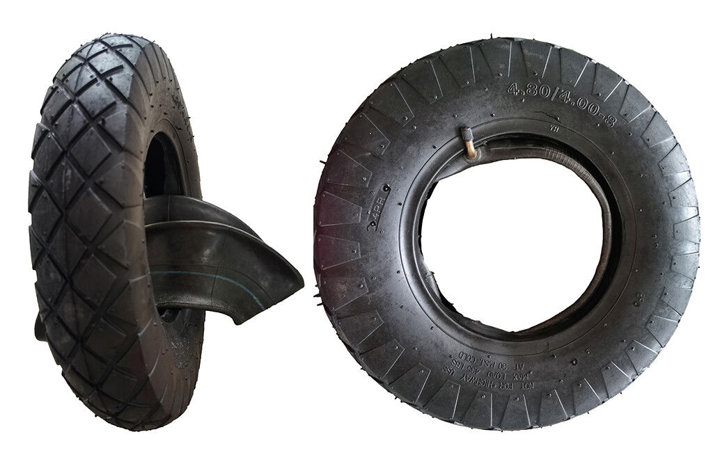 Reifen m/Schlauch, 4.00x8"-4