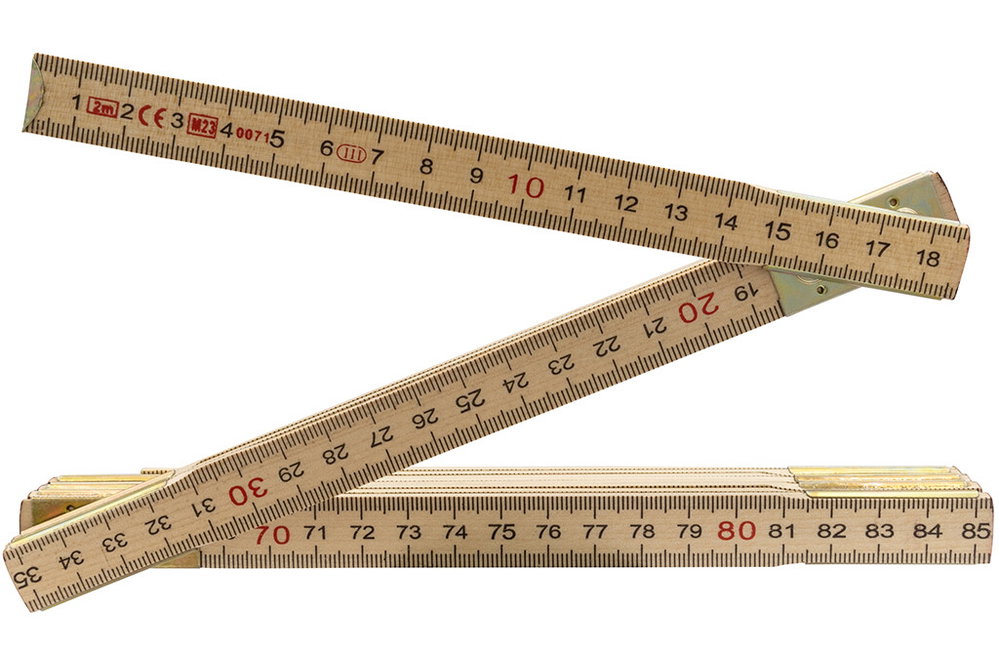 Zollstock, 2 Meter, 12 Gelenke