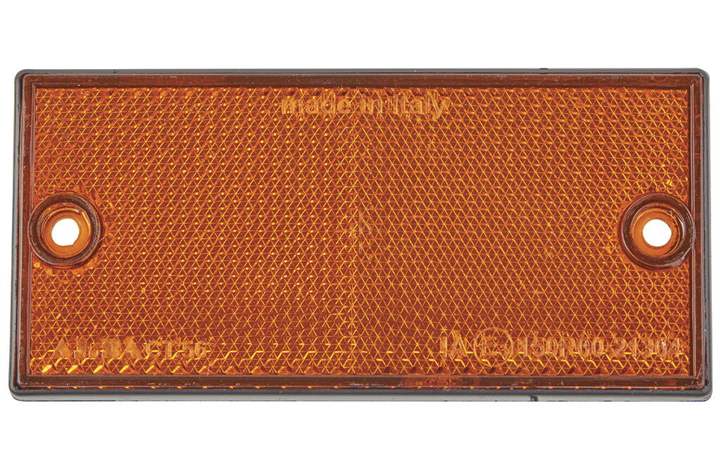 Reflektor orange 48x105mm, mit Löchern