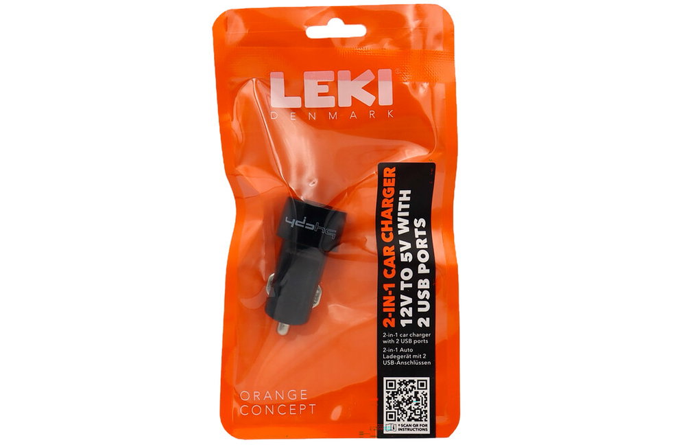 Leki Kfz-Ladegerät 2x USB-Anschlüsse, 12–24 V