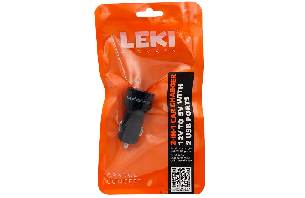 Leki Kfz-Ladegerät 2x USB-Anschlüsse, 12–24 V