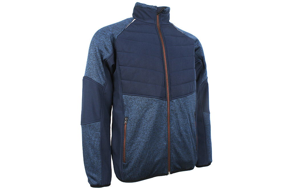 Lyngsøe Strickjacke mit Softshell blau