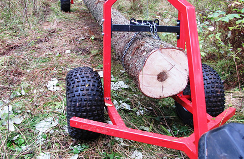 Baumstamm-Transportanhänger, für Rasentraktor & Quad, 500kg