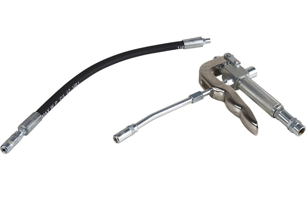 Fettpistole mit Schlauch und Rohr