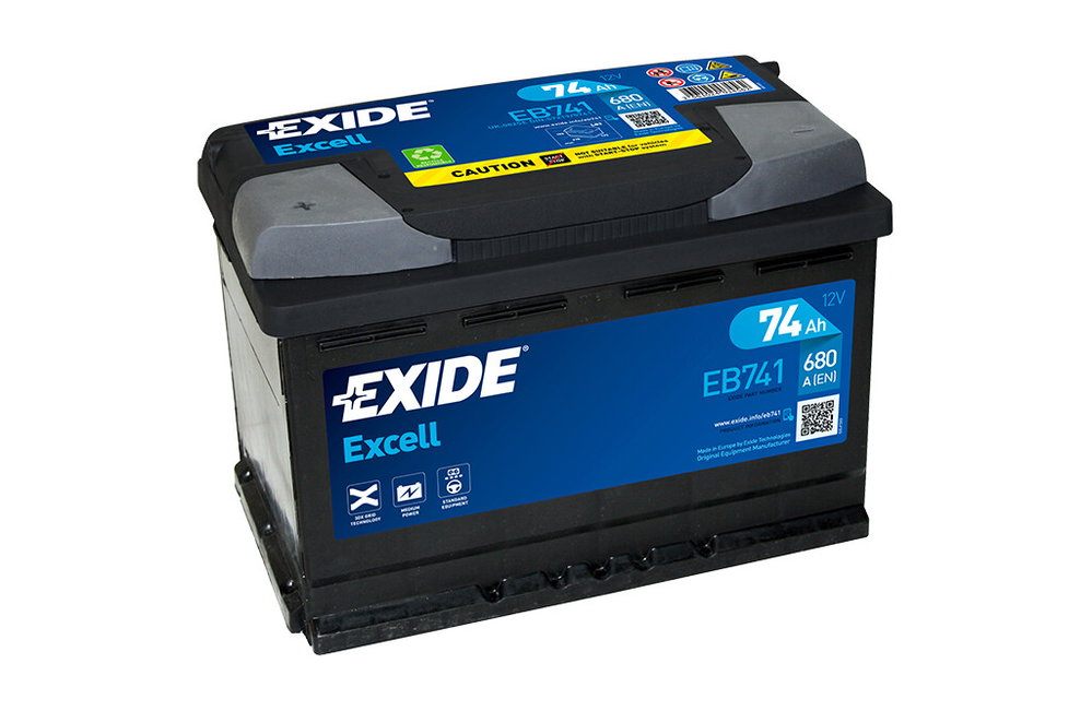 Starterbatterie 12 V / 74 Ah Exide Excell EB741 Autobatterie