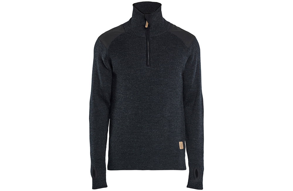 Blåkläder Wollpullover, dunkelgrau und schwarz