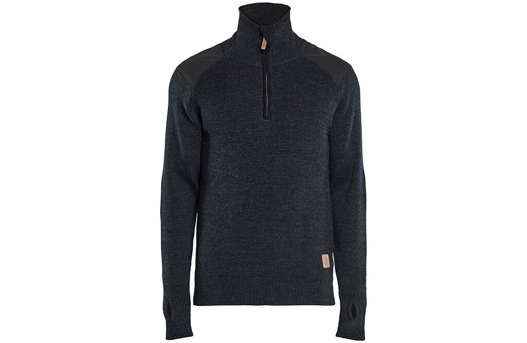 Blåkläder Wollpullover, dunkelgrau und schwarz