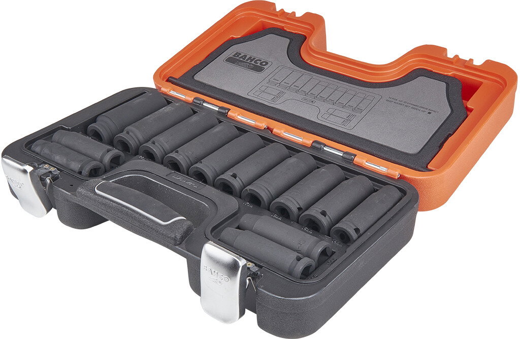 BAHCO DD/S14 Kraftsteckschlüssel-Satz 14-teilig 1/2" lang